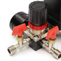 Air Compressor Pressure Control Switch, 90-120 PSI Pressure Switch Manifold Regulator Gauges with Pressure Regulator. 