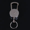 1pc Retractable Pull Key Ring Chain Clip Carabiner Holder Recoil Extends To 50cm. 