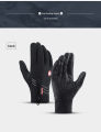 Ecocc【In stock】 Outdoor autumn and winter sports all refers to men's and women's fleece touch screen warm ski riding wind proof gloves Spot delivery.