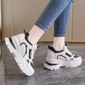 Rimocy Hidden Heels Sneakers for Women Breathable Mesh Platform Sports Shoes Woman Mix Color Height Increasing Casual Shoes House Foocus. 