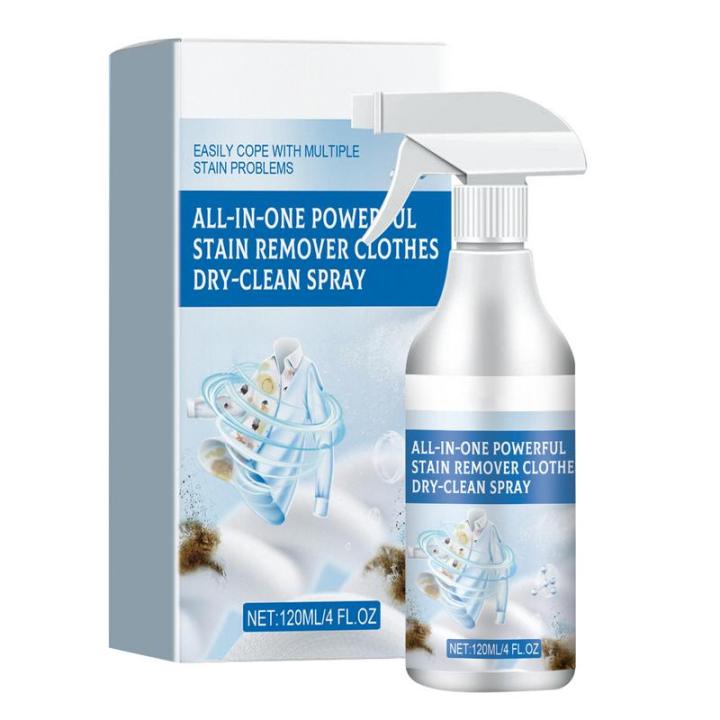 Spot Remover For Clothes No-Wash Fabric Stain Remover Clothes Dry Cleaning Spray 120ml Spot Remover Fabric Stain Remover For