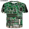 【100%-original】 Jumeast 3D Electronic Chip Printed Men T-shirts Oversized Aesthetic Flipper Zero Hacker Graphic T Shirt Clothing Tops T-shirty. 
