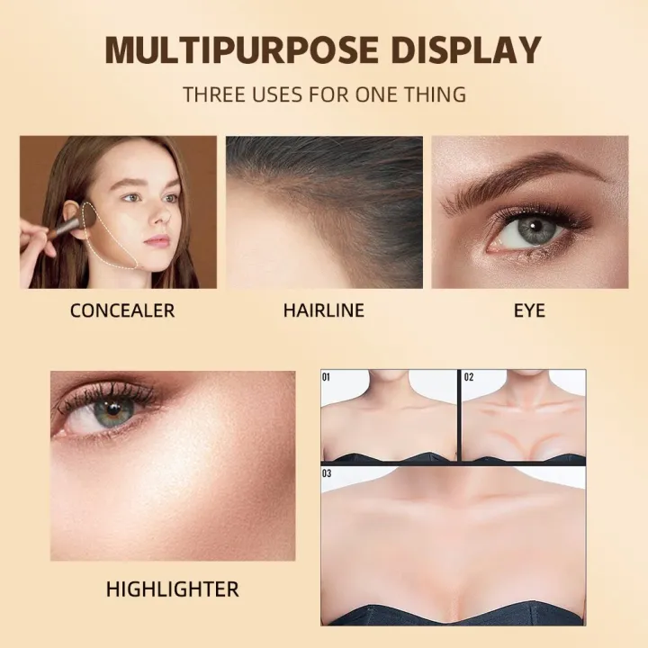 QIBEST%20Highlighter%20Makeup%20Contouring%20Bronzer%20For%20Face%20Contour%20Stick%20Powder%20Creamy%20Texture%20Stick%20Women%20Cosmetics%20Concealers%20-%20Image%204