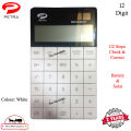 Petra Electronic Calculator - 12 Digit - White. 