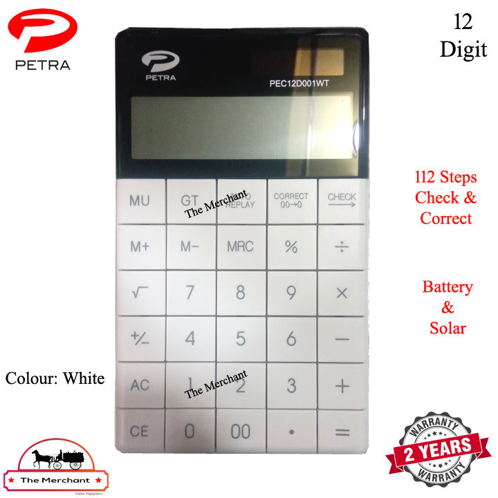 Petra%20Electronic%20Calculator%20-%2012%20Digit%20-%20White%20-%20Image%202