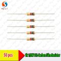 Resistor- 1K, 220KΩ, 10K, 1Ω, 470K, 10Ω, 3.3Ω, 270Ω, 47Ω, 4.7K,  1/4W 5% Carbon Film Resistor (50pcs). 