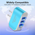 5V 1A 3-Port USB Wall Charger Adapter Candy Color For Mobile Phone Travel IPhone Charging Adapter With Indicator For Android Box. 
