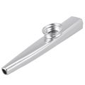 1Pcs Silver Kazoo Aluminum Alloy & 1Pcs Mirliton Made Of Aluminum Alloy with Red Membrane. 