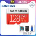 【Ready Stock+FREE Shipping+COD】Samsung SD card memory card memory card flash memory card Micro TF card mobile phone/tablet memory card 16GB 32GB 64GB SD card 128GB 256GB 512GB high-speed EVO red memory card Class 10. 