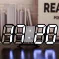 3D digital clock LED electronic clock living room 3D wall clock clock. 