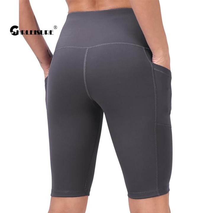 Summer%20Sport%20Yoga%20Shorts%20For%20Women%20Seamless%20Five-Point%20Biker%20Short%20With%20Side%20Pocket%20Hip%20Lift%20Gym%20Fitness%20Tights%20-%20Image%205