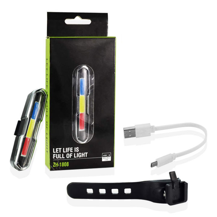 Waterproof Bicycle Tail Light Usb Rechargeable Led Rear Light (Zh-1808) - Ensure Visibility And Safety With This Reliable Cycling Accessory