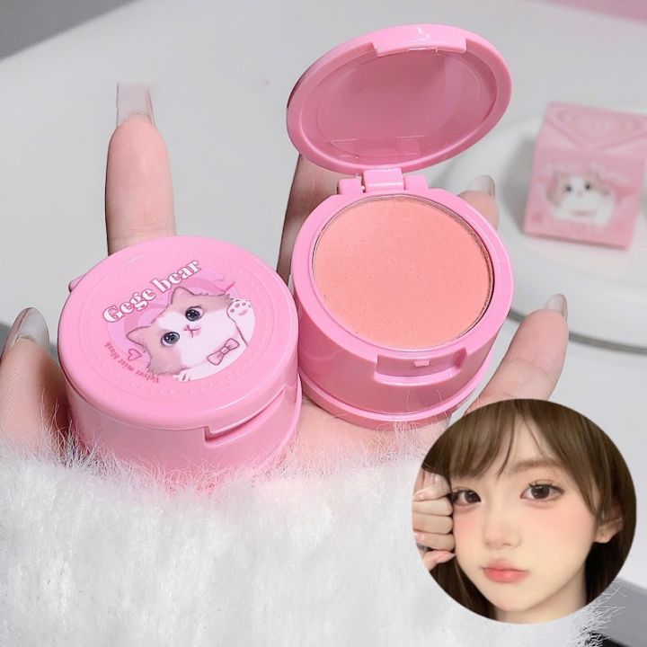 Cute%20Cat%20Blush%20Lasting%20Natural%20Matte%20Cream%20Rouge%20Pink%20Orange%20Cheek%20Contour%20Blusher%20Powder%20with%20Puff%20Makeup%20Face%20Brighten%20Palette%20-%20Image%205