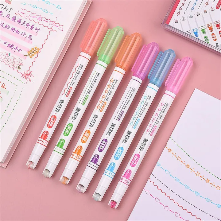 Curve%20Highlighter%20Pen,%20Colored%20Curved%20Pens%20for%20Note%20Taking,Dual%20Tip%20Pens%20with%206%20Different%20Curve%20Shapes%20Fine%20Tips,%20Dual%20Tip%20Pens%20with%20Different%20Curve%20Shapes%20-%20Image%203
