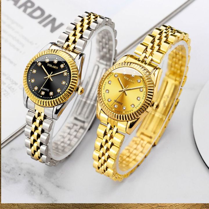 YOLAKO%20Couple%20Men's%20Women's%20Steel%20Band%20Watch%20Glow%20Calendar%20Diamond%20Scale%20Gold%20Business%20Men%20Watch%20Women%20Bracelet%20Wristwatches%20-%20Image%206
