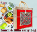 Lunch Bag Tiffin Bag Hotpot bag for Men Women Big chamber Bag hand bag tiffin carrier bag Tiffin Box Bag Kaporer bag Handicrafts Bag. 