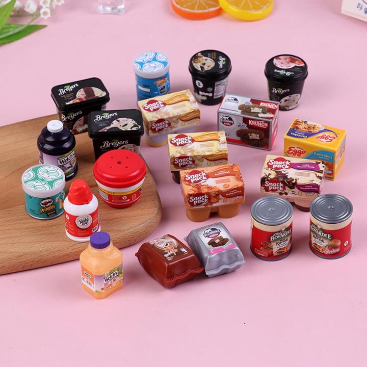 1Pcs 1:12 Dollhouse Miniature Bottles Cans Supermarket Toys DIY Decoration Accessories MJD