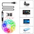 RGB LED Light Strip Smart WIFI/Voice/Bluetooth/APP/Remote Control SMD5050 30leds/m USB DC5V Bedroom Game Room Ambient Decor Lamp. 