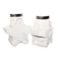 Star Shaped Doll Ornament Storage Box Plastic Bottle With Lids Food Storage Container Wide Mouth Jar Reusable Cookie Container.