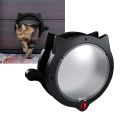 Cat Flap Door Magnetic 4 Locking Modes Safe Plastic Automatic Cat Door for Interior Exterior Doors Black. 