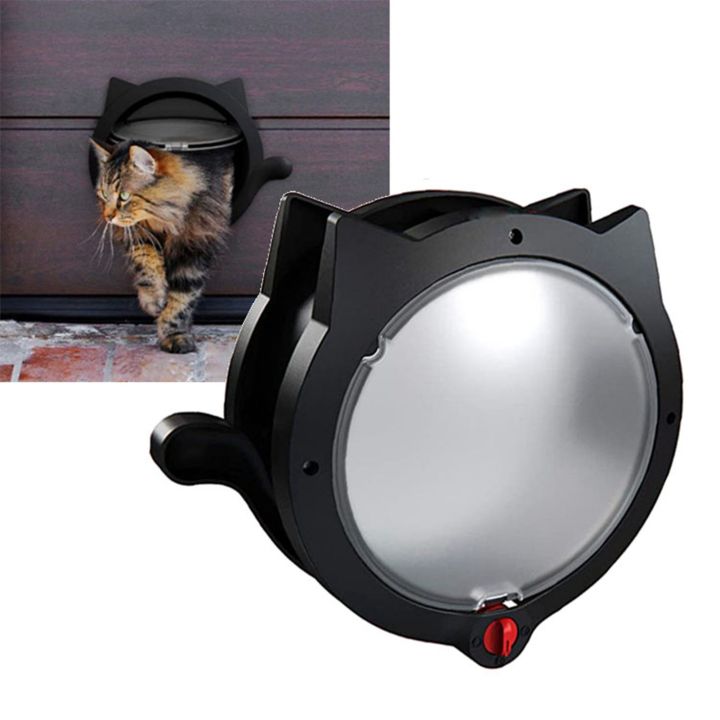 Cat%20Flap%20Door%20Magnetic%204%20Locking%20Modes%20Safe%20Plastic%20Automatic%20Cat%20Door%20for%20Interior%20Exterior%20Doors%20Black%20-%20Image%204