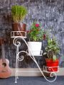 Metal Stair-Style Flower Stand – Stylish & Durable Plant Display Rack for Indoor/Outdoor Use. 