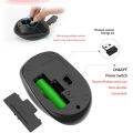 Rechargeable 2.4G Wireless Mouse Metal Noiseless Silent Click Optical Mouse 1600 DPI USB for Notebook Laptop PC. 