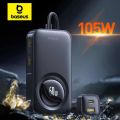 Baseus PrimeTrip VW1 105W Car Charger with 60W Retractable Cable 6 Port Fast Charging for Laptop, Phone, Camping.