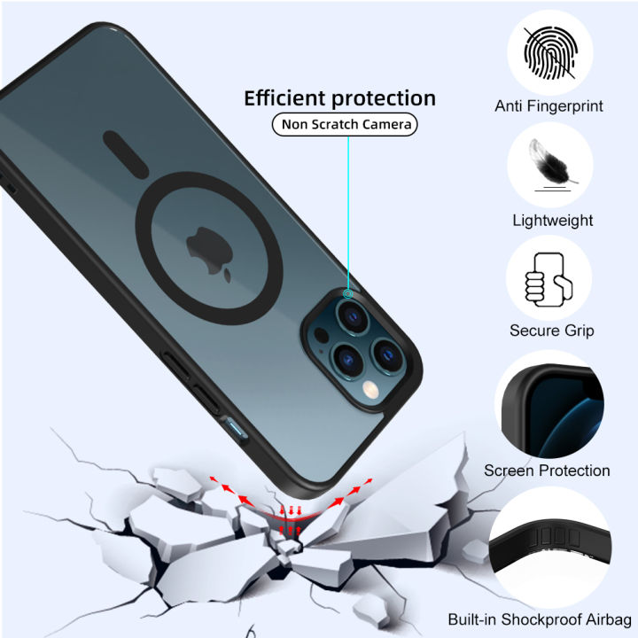 For%20Apple%20iPhone%2011%20Pro%20Max%20MagSafe%20Compatible%20Shockproof%20Transparent%20Slim%20Fit%20Wireless%20Charging%20supported%20Frosted%20Border%20Phone%20Back%20Case%20Mobile%20Cover%20-%20Image%207