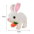 Plush Animal Interactive Walking Talking Electric Rabbit Toy Plush Bunny with Carrot Fun Realistic Stuffed Animal Pet for Kids. 