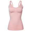 Pregnant women's long front open button breastfeeding vest, postpartum suspender with lace as a base for breastfeeding, no need to wear bra, thin style. 