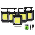Sofirn SQ05 Keychain Light Mini LED Flashlight 500lm Portable COB USB Rechargeable Pocket Work Lamp MultiFunction with Corkscrew.