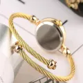 Automatic Watch Women Small Gold Bangle Bracelet Watches Stainless Steel Ladies Quartz Wrist Watch. 