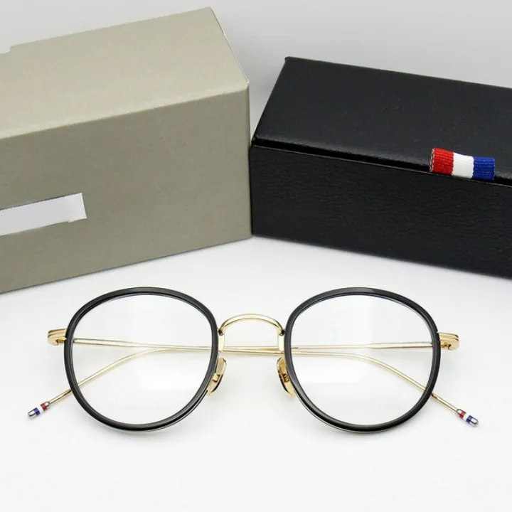 Brand%20Alloy%20Acetate%20Glasses%20Frame%20Men%20Women%20Vintage%20Round%20Prescription%20Eyeglasses%20Myopia%20Eyewear%20With%20Original%20Box%20tb905%20-%20Image%202