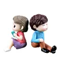 Cute Romantic Couple Decor Doll Home Office Desktop Miniature Landscape Ornament. 