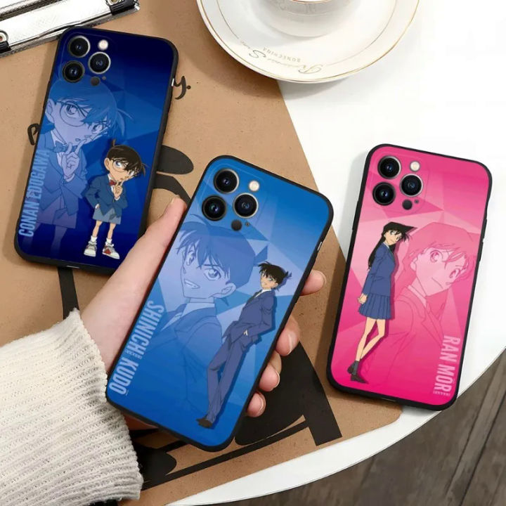 【Healer DingD】 Anime Detective Conan Phone Case For Iphone 14 13ProMax 11 12 Pro Max Mini Xr X XsMax 6 6s 7 8 Plus Shell Cover