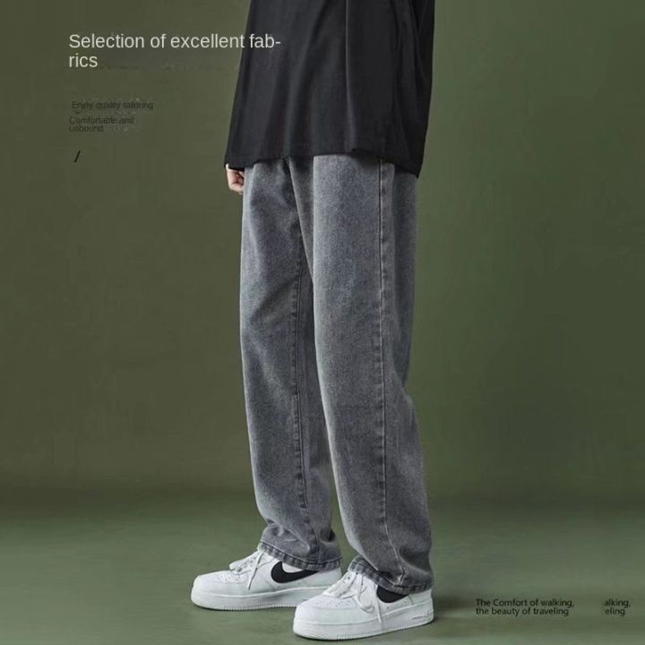 Fashion%202022%20Denim%20Jeans%20Men's%20Straight%20Loose%20Korean%20Versatile%20Spring%20Autumn%20Retro%20Wide%20Leg%20Casual%20Pants%20Baggy%20Jeans%20for%20Men%20-%20Image%203