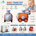 Baby Train Toy Baby Train Toy Whistleless Press-and-go Mini Vehicle Lovely Cartoon Animal Slide Car Boys Girls Gift Rotate Face Toy -1 PCS. 