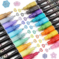Shimmer Markers Doodle Outline Dazzles: 20 Colors Metallic Double Line Glitter Pen Set Super Squiggles Sparkle Dazzlers Multicolor. 
