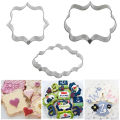3Pcs Silicone Fondant Cake Mold Cookies Cutter Sugarcraft DIY Decorating Tools. 
