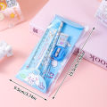 Kawaii Sanrio Stationary Set Cinnamoroll Kuromi My Melody Pencil Eraser Ruler Pencil Sharpener School Even Prizes. 