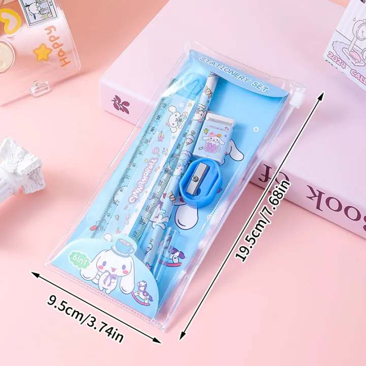 Kawaii%20Sanrio%20Stationary%20Set%20Cinnamoroll%20Kuromi%20My%20Melody%20Pencil%20Eraser%20Ruler%20Pencil%20Sharpener%20School%20Even%20Prizes%20-%20Image%204