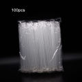 100pcs Individually Wrapped Jumbo Straw Plastic Drinking Straws Smoothies Milkshake Cocktail Disposable Straw. 