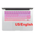 【YIYANGMAOYI111】Gradient Ombre Colors US layout Keyboard Cover Silicone for MacBook Pro 13" 15" Retina & Air 13.3 inch A1466. 