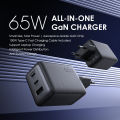 65W fast charging  ALL-IN-ONE GaN Charger 100W C to C cable. 