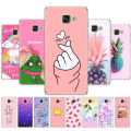 silicon case For Samsung Galaxy A7 2016 A710F A710 -A710F Case soft TPU Back Cover Capa For Samsung A7 2016 A7 6 pink summer. 