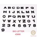 1Pcs 45mm black Metal DIY 3D Alphabet Letter Car Auto Motor Bike Sticker Decal Emblem Badge Car Stickers. 