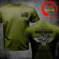 USMC T-shirt US Marines Semper Fidelis Devil Dog Force Recon T Shirt Men Cotton Tees Tops Streetwear Harajuku Tee Shirt. 
