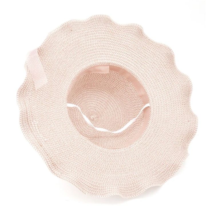 Summer%20Elegant%20Women's%20Sun%20Hat%20Flower%20Straw%20Hat%20Wide%20Brim%20Sea%20Beach%20Sun%20Hat%20Bone%20Capeline%20Chapeaux%20For%20Lady%20-%20Image%205