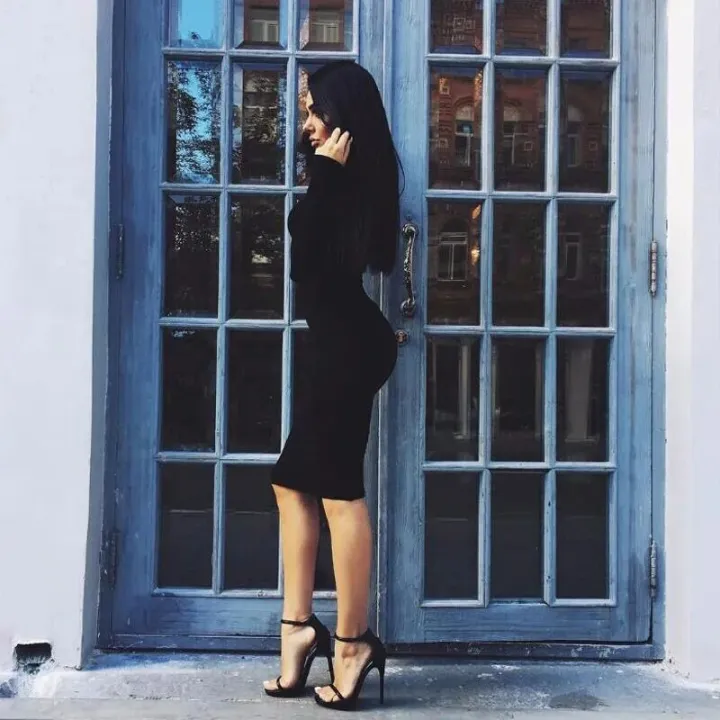 Autumn%20Women%20Bodycon%20Sheath%20Dress%20Gray%20Knitted%20Cotton%20Long%20Sleeve%202023%20Pure%20Casual%20Black%20Midi%20Dress%20High%20Quality%20-%20Image%206